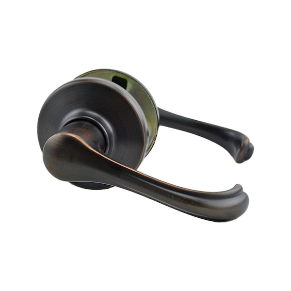 Dorian Lever Passage Door Lock with New Chassis and 6AL Latch and RCS Strike Venetian Bronze Finish